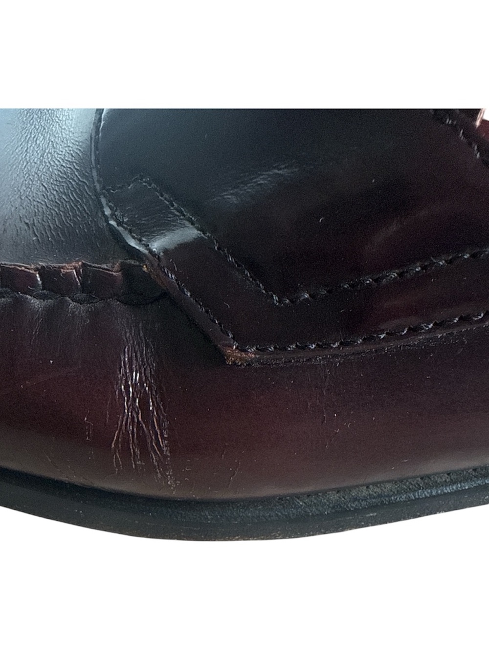 G.H. Bass Weejuns Men's 12 D Burgundy Leather Penny Loafers 620001 Academia Prep - Picture 9 of 10